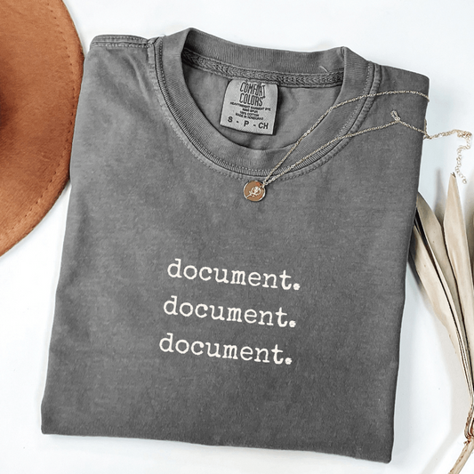 document document document comfort colors pepper shirt for high conflict divorce and custody documentation