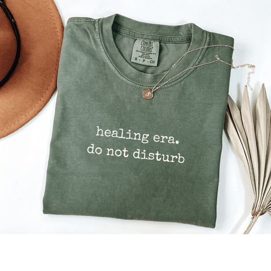 healing era do not disturb comfort colors moss shirt for women