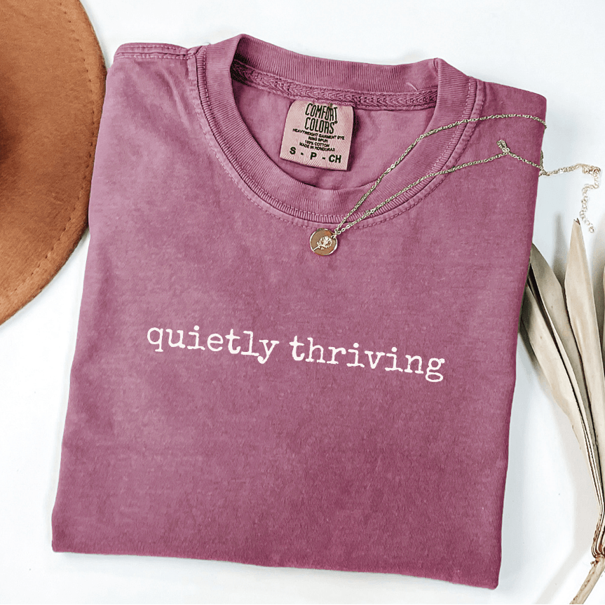 quietly thriving comfort colors berry healing after divorce shirt for women rebuilding life without the announcement