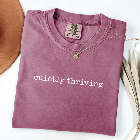 quietly thriving comfort colors berry healing after divorce shirt for women rebuilding life without the announcement